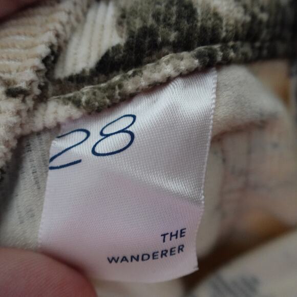 Anthropologie Pilcro The Wanderer Low-Rise Pants Printed Corduroy Size 28 Casual - Picture 12 of 16